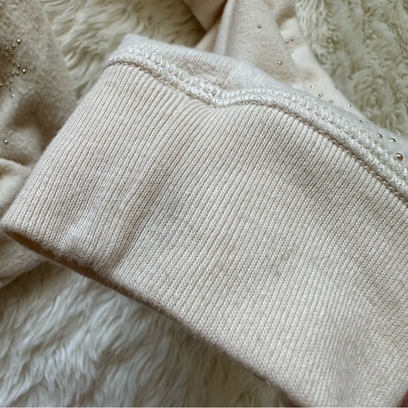 Beach Riot Sweater Moon and Stars Studded Embellished Long Sleeve Cream L - Picture 12 of 12